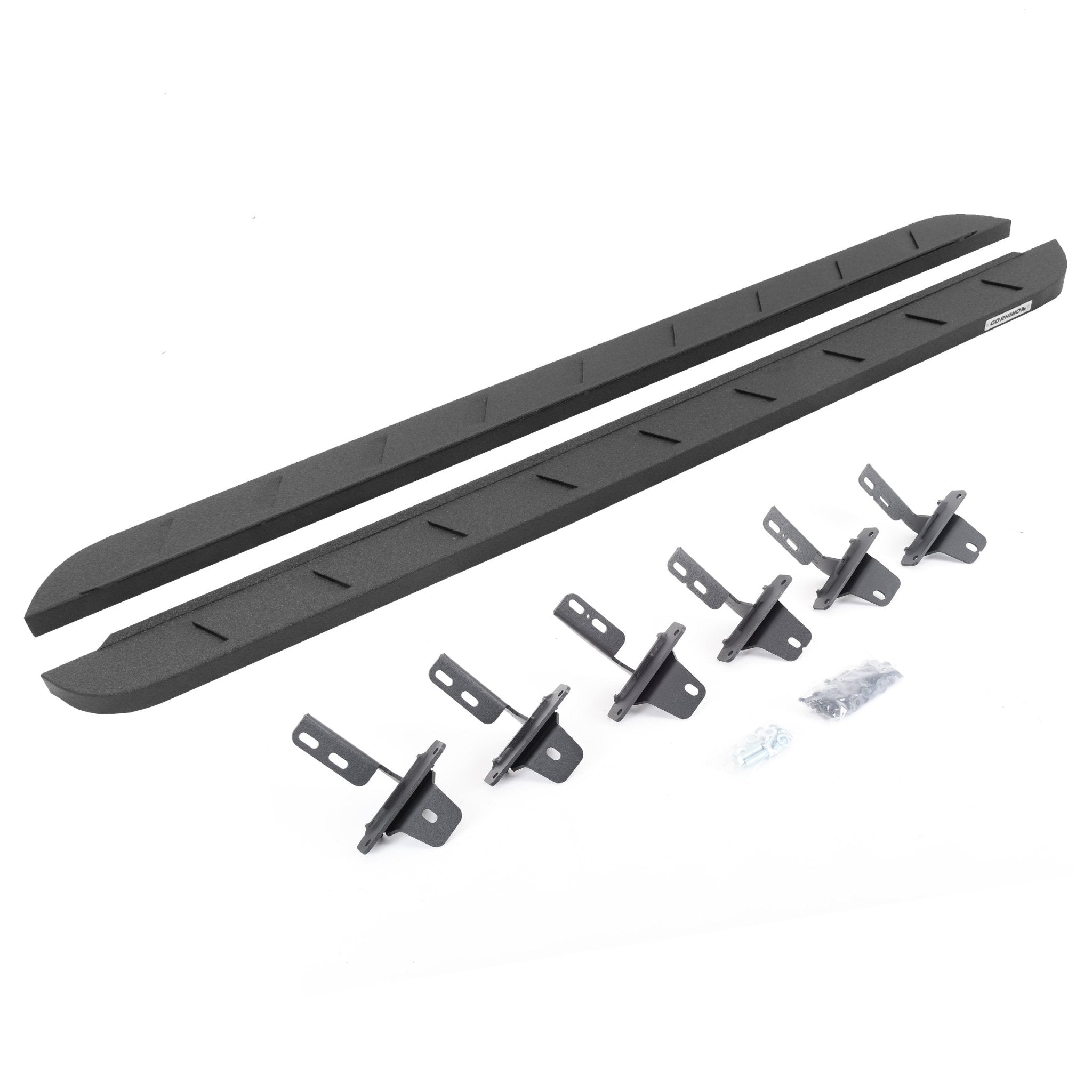 Go Rhino 63412973ST 2021 - 2024 Ford Bronco RB Series RB10 Slim Line Running Boards with Mounting Bracket Kit - Rugged Truck Gear