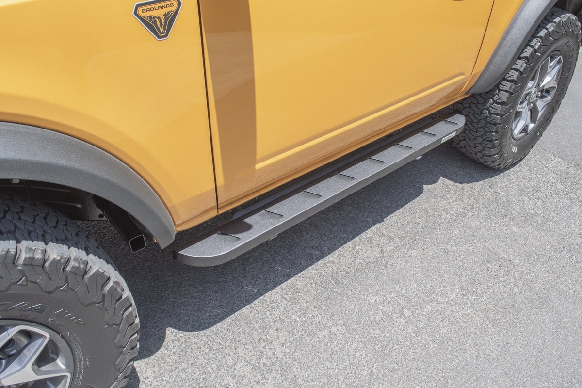 Go Rhino 63413157SPC 2021 - 2024 Ford Bronco RB Series RB10 Slim Line Running Boards with Mounting Bracket Kit - Rugged Truck Gear