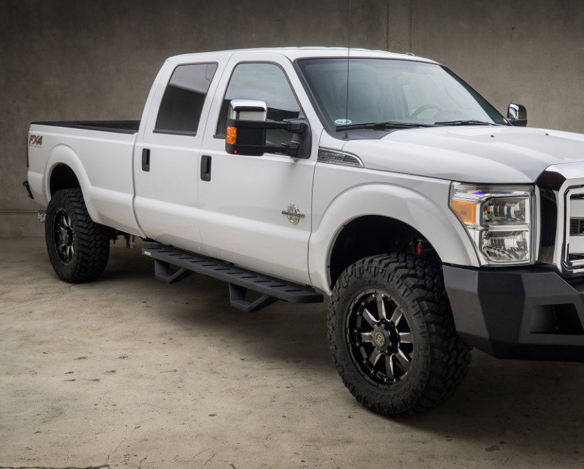 Go Rhino 6341808720T 1999 - 2016 Ford F250/F350 Super Duty RB Series RB10 Running Boards with Mounting Brackets, 2 Pairs Drop Steps Kit - Rugged Truck Gear