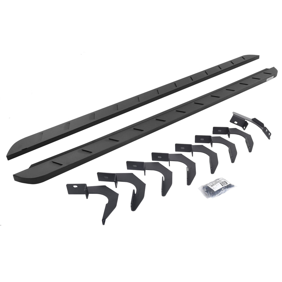 Go Rhino 63423580SPC 2015 - 2024 GMC Canyon RB Series RB10 Slim Line Running Boards with Mounting Bracket Kit - Rugged Truck Gear