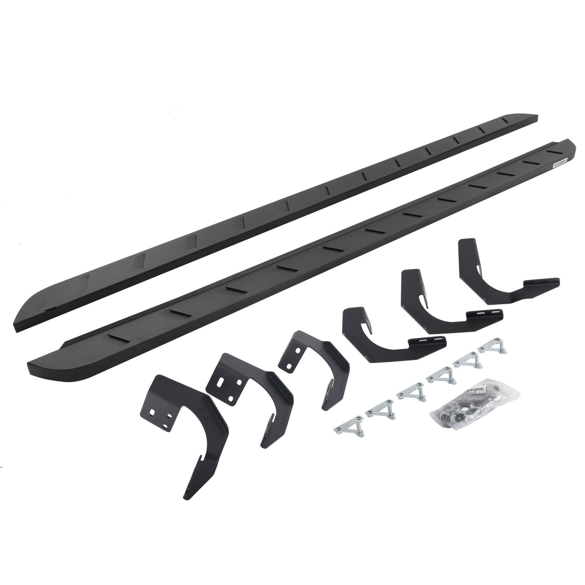 Go Rhino 63429980SPC 2015 - 2023 Ram 1500 RB Series RB10 Slim Line Running Boards with Mounting Bracket Kit - Rugged Truck Gear