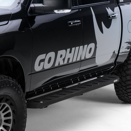 Go Rhino 63430680PC 2019 - 2024 Dodge Ram 1500 RB Series RB10 Running Boards with Mounting Bracket Kit - Rugged Truck Gear