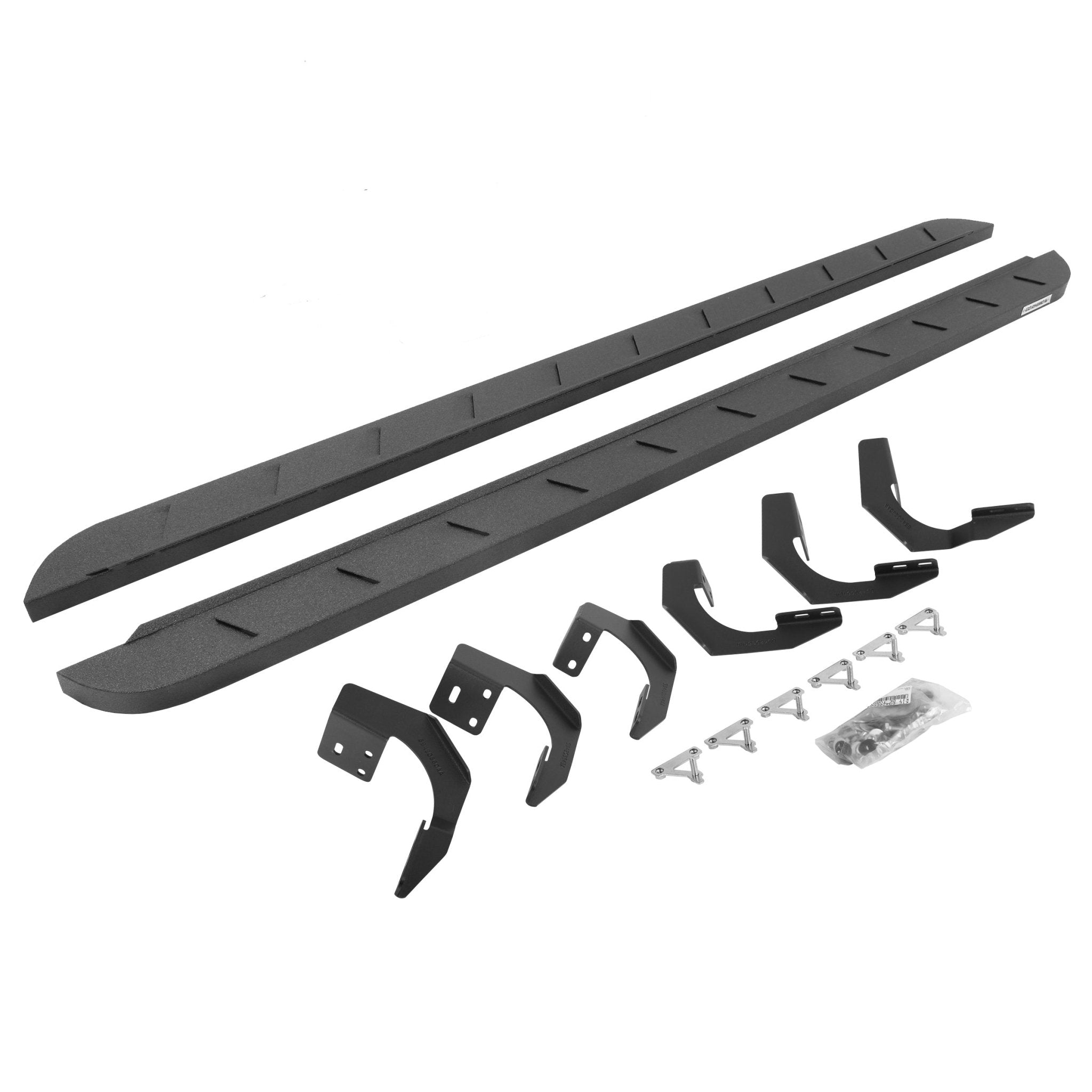 Go Rhino 63430687ST 2019 - 2024 Dodge Ram 1500 RB Series RB10 Slim Line Running Boards with Mounting Bracket Kit - Rugged Truck Gear
