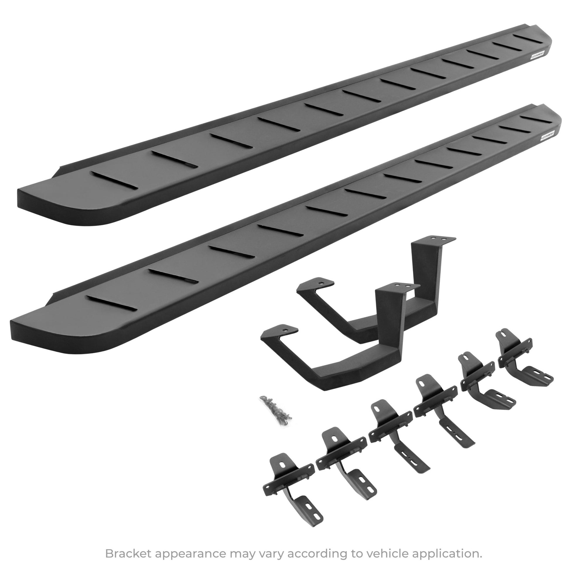 Go Rhino 63441734810PC 2017 - 2024 Ford F250/F350 Super Duty RB Series RB10 Running Boards with Mounting Brackets, 1 Pair Drop Steps Kit - Rugged Truck Gear