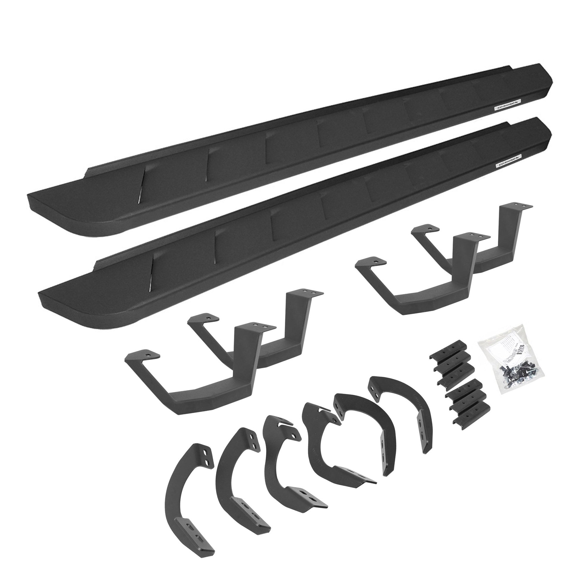 Go Rhino 6344256820PC 2020 - 2021 Toyota 4Runner Venture RB Series RB10 Running Boards with Mounting Brackets, 2 Pairs Drop Steps Kit - Rugged Truck Gear
