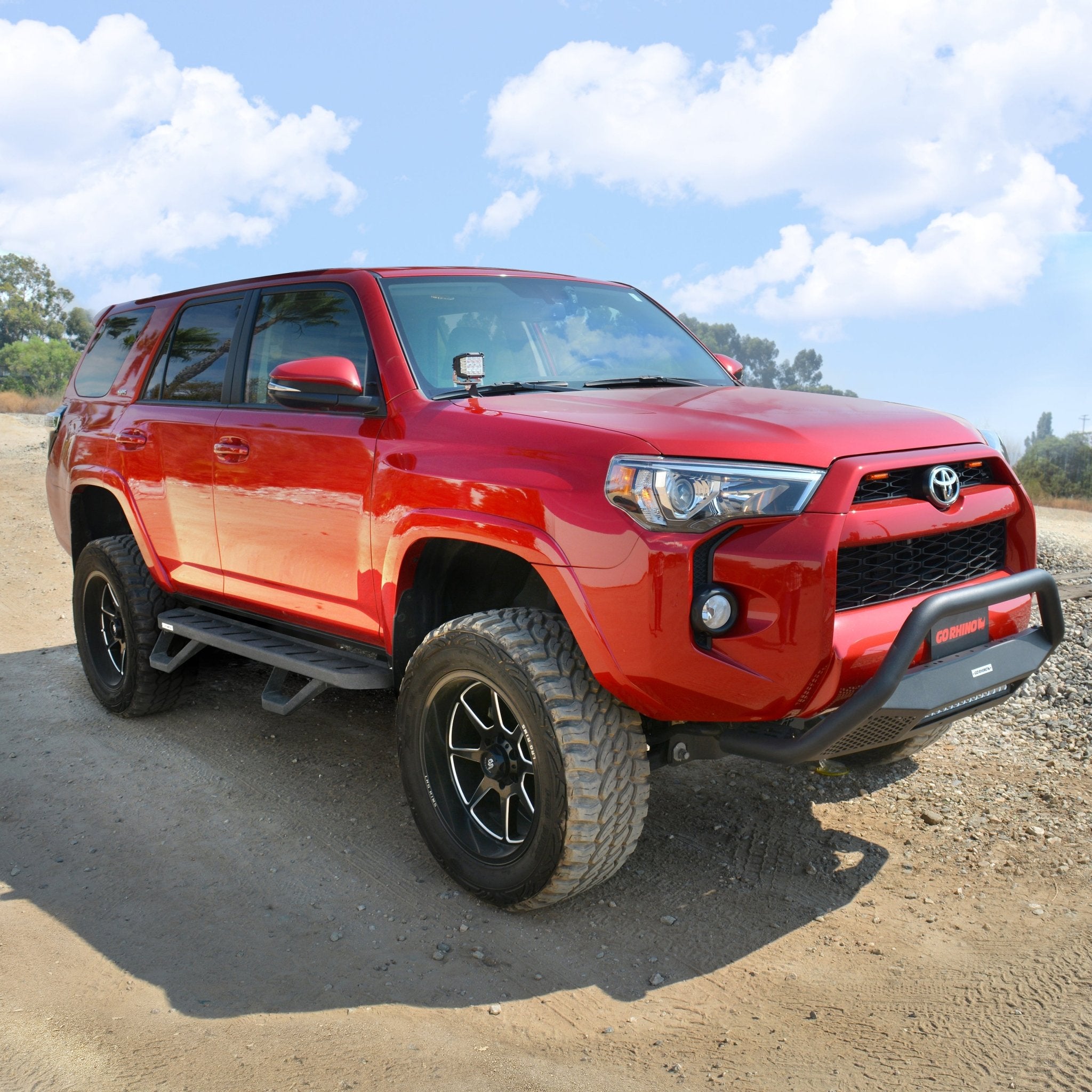 Go Rhino 6344256820T 2014 - 2022 Toyota 4Runner Trail RB Series RB10 Running Boards with Mounting Brackets, 2 Pairs Drop Steps Kit - Rugged Truck Gear
