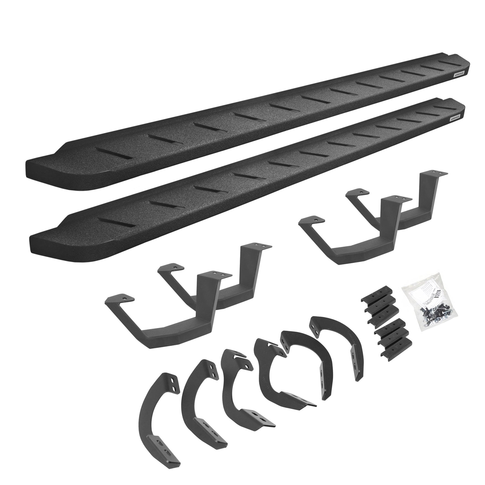 Go Rhino 6344256820T 2014 - 2024 Toyota 4Runner SR5 RB Series RB10 Running Boards with Mounting Brackets, 2 Pairs Drop Steps Kit - Rugged Truck Gear