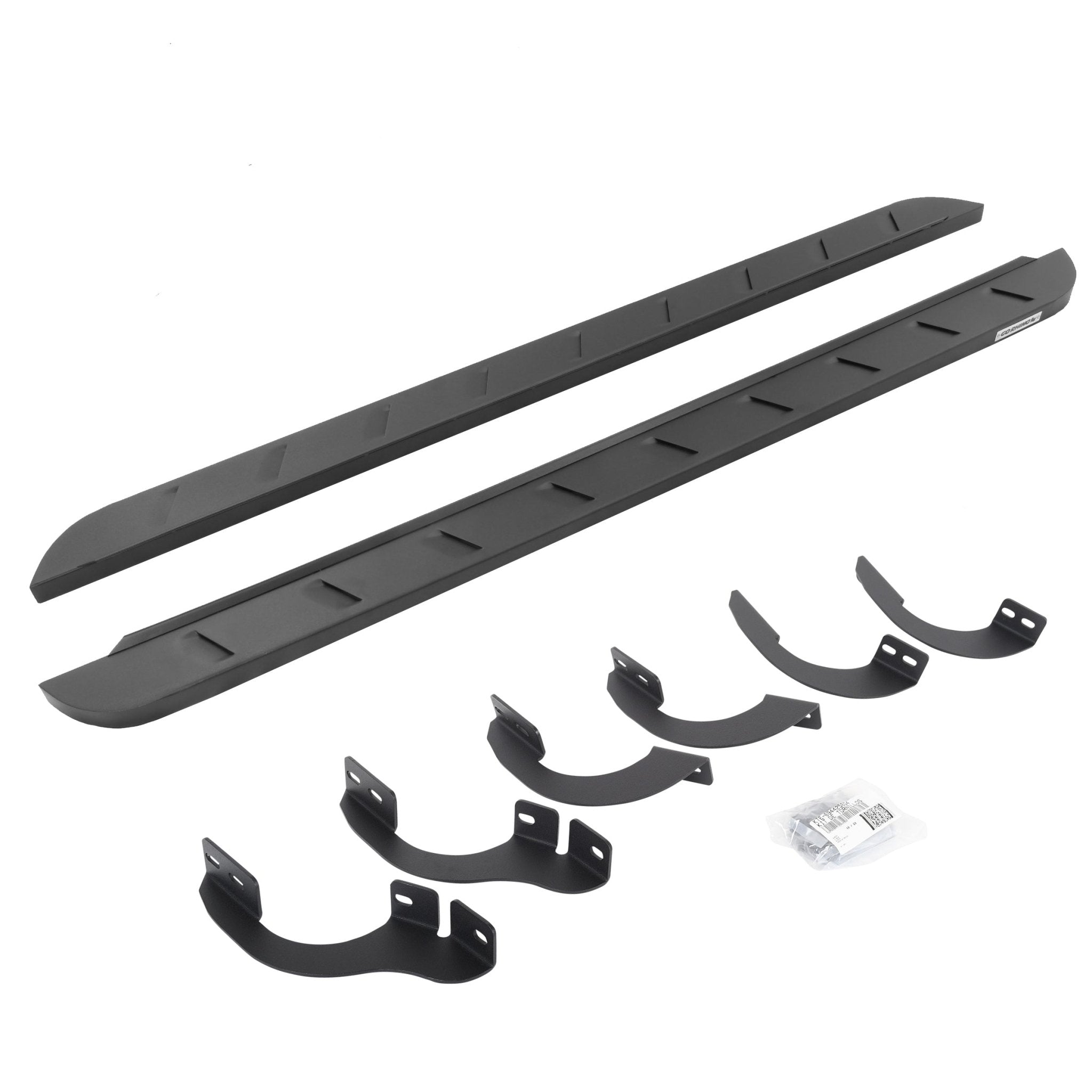 Go Rhino 63442568SPC 2018 - 2024 Toyota 4Runner SR5 Premium/TRD Off - Road/TRD Off - Road Premium/TRD Pro RB Series RB10 Slim Line Running Boards with Mounting Bracket Kit - Rugged Truck Gear