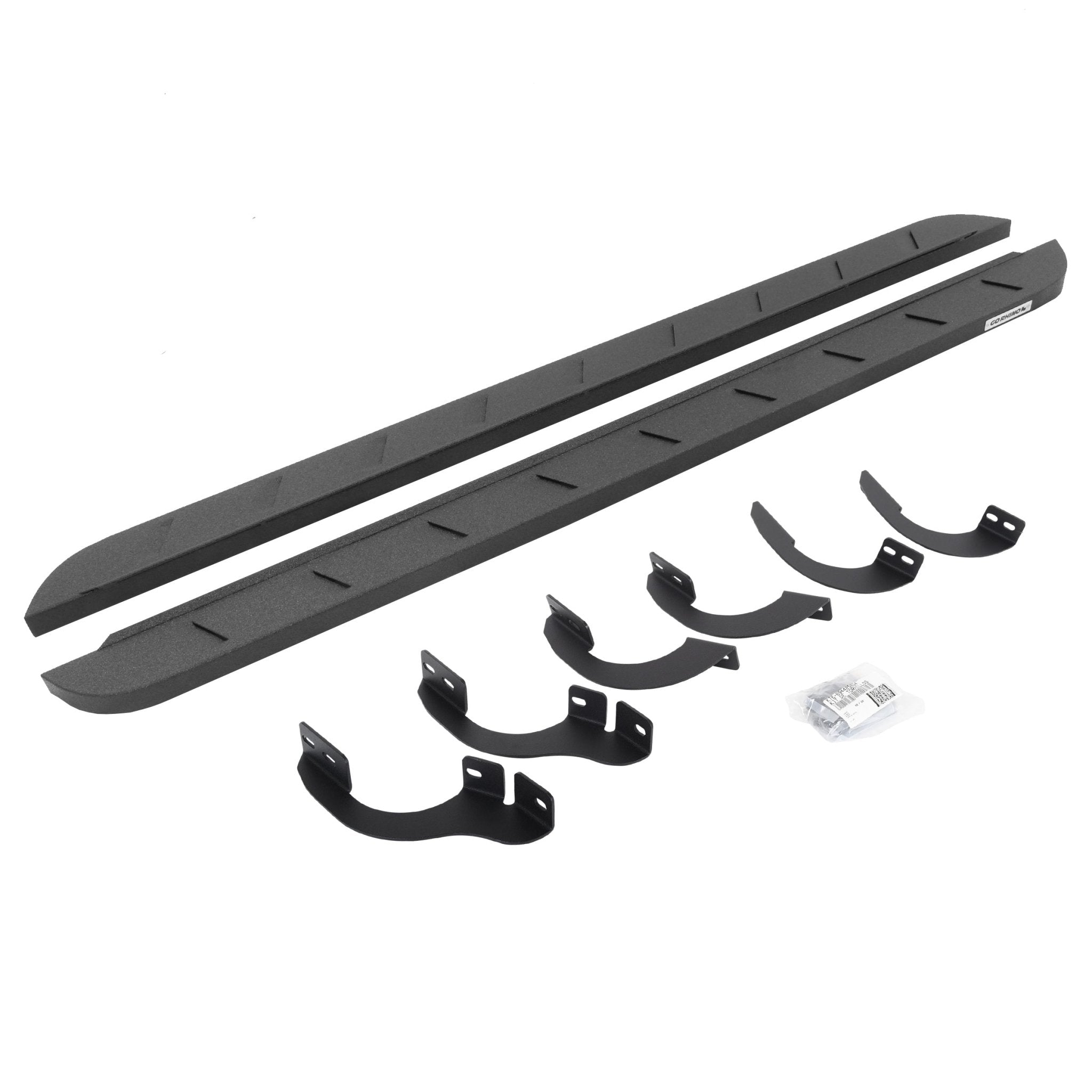 Go Rhino 63442568ST 2018 - 2024 Toyota 4Runner SR5 Premium/TRD Off - Road/TRD Off - Road Premium/TRD Pro RB Series RB10 Slim Line Running Boards with Mounting Bracket Kit - Rugged Truck Gear