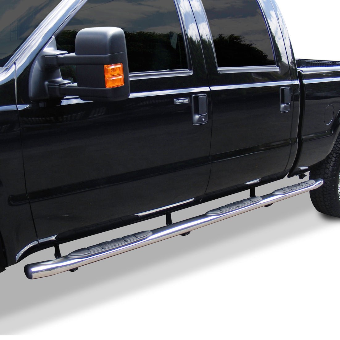 Go Rhino 641148PS 2010 - 2013 Dodge Ram 2500 415 Series Wheel - To - Wheel Side Steps with Mounting Bracket Kit - Rugged Truck Gear