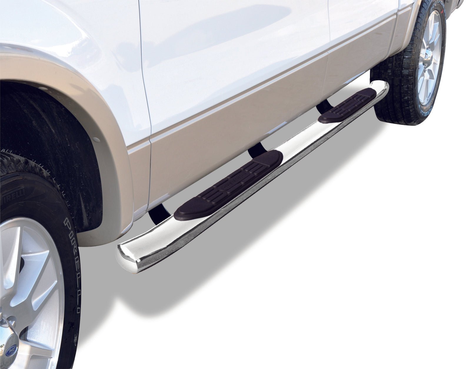 Go Rhino 67048PS 2015 - 2019 Chevy Silverado 2500/3500 HD 415 Series Side Steps with Mounting Bracket Kit - Rugged Truck Gear