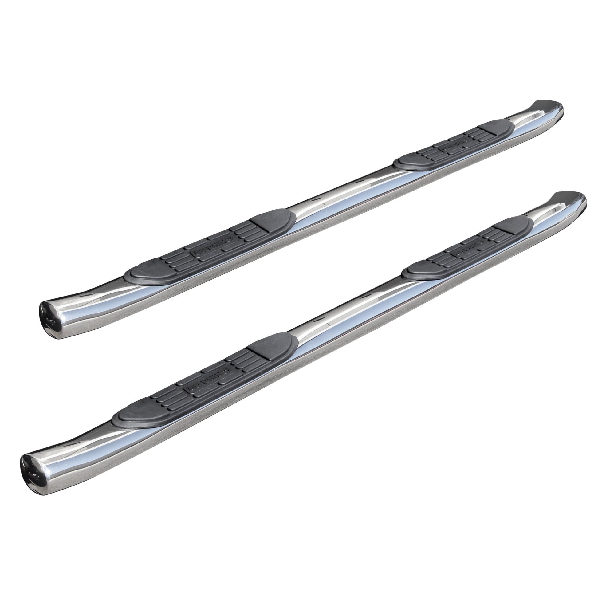 Go Rhino 67051PS 2015 - 2019 Chevy Silverado 2500/3500 HD 415 Series Side Steps with Mounting Bracket Kit - Welded End Caps - Rugged Truck Gear
