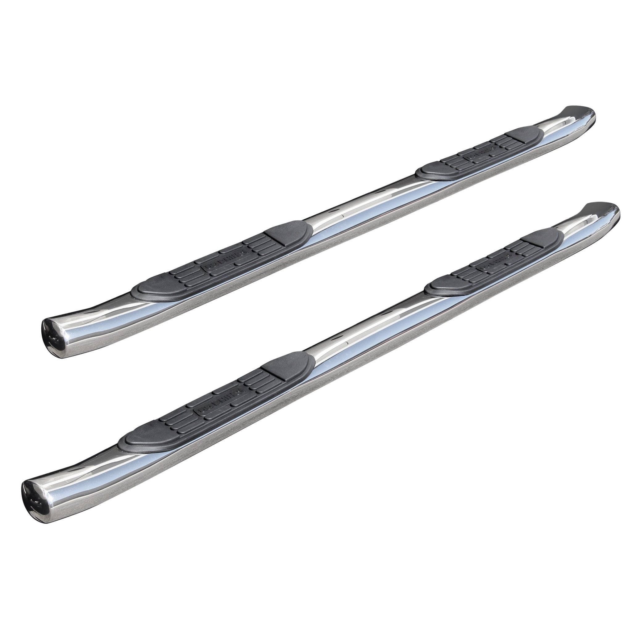 Go Rhino 67051PS 2015 - 2019 Chevy Silverado 2500/3500 HD 415 Series Side Steps with Mounting Bracket Kit - Welded End Caps - Rugged Truck Gear
