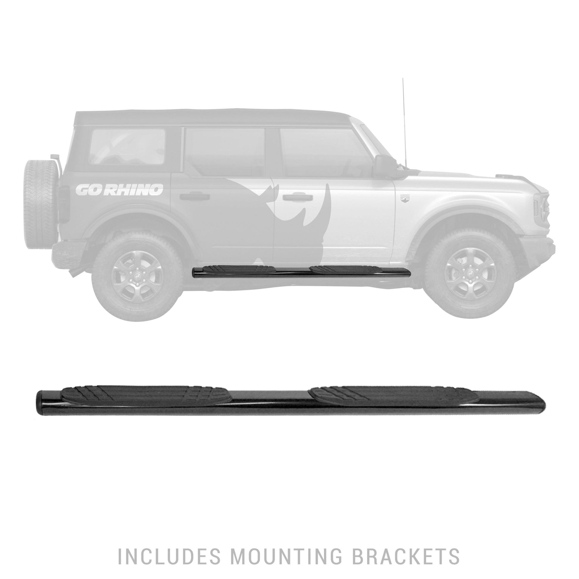 Go Rhino 684412971T 2021 - 2024 Ford Bronco OE Xtreme Series 4" Side Steps with Mounting Bracket Kit - Rugged Truck Gear