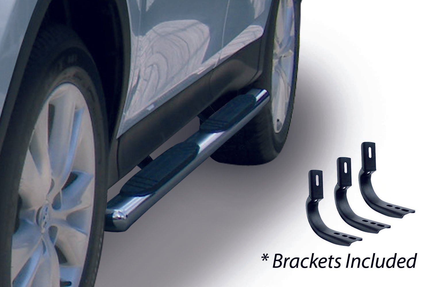 Go Rhino 684434071PS 2008 - 2013 Nissan Rogue OE Xtreme Series 4" Side Steps with Mounting Bracket Kit - Rugged Truck Gear