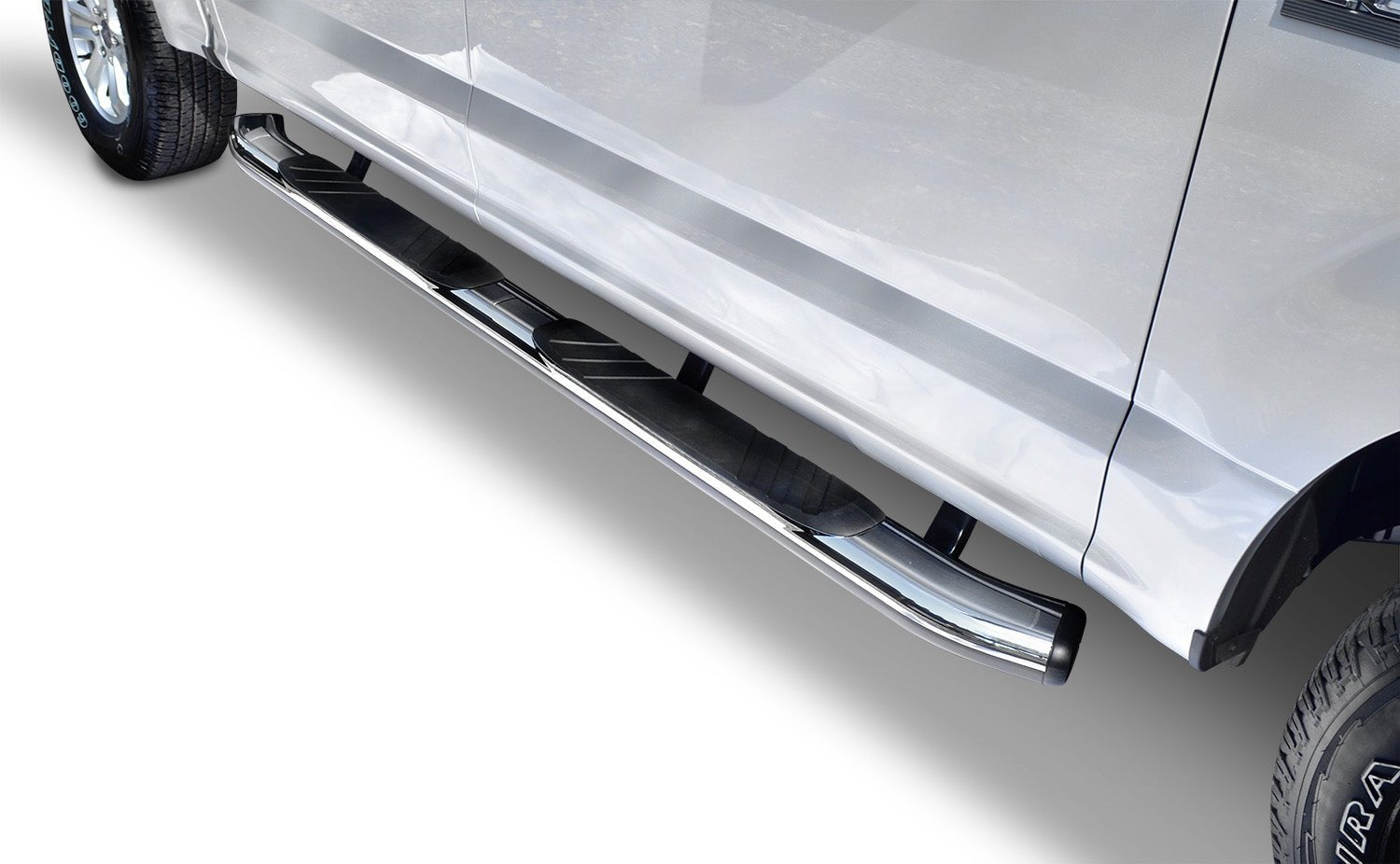 Go Rhino 685415587CC 2017 - 2024 Ford F250/F350 Super Duty OE Xtreme Series 5" Composite Side Steps with Mounting Bracket Kit - Rugged Truck Gear