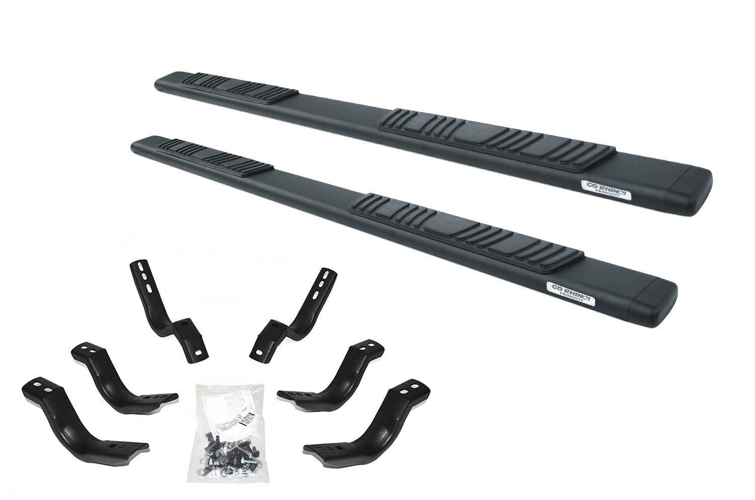 Go Rhino 685415587T 2015 - 2024 Ford F150 King Ranch/Lariat/Platinum/XL/XLT OE Xtreme Series 5" Low Profile Side Steps with Mounting Bracket Kit - Rugged Truck Gear