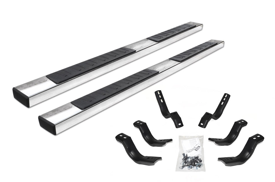 Go Rhino 6862404687PS 2007 - 2018 GMC Sierra 1500 OE Xtreme II Series 6" Side Steps with Mounting Bracket Kit - Rugged Truck Gear