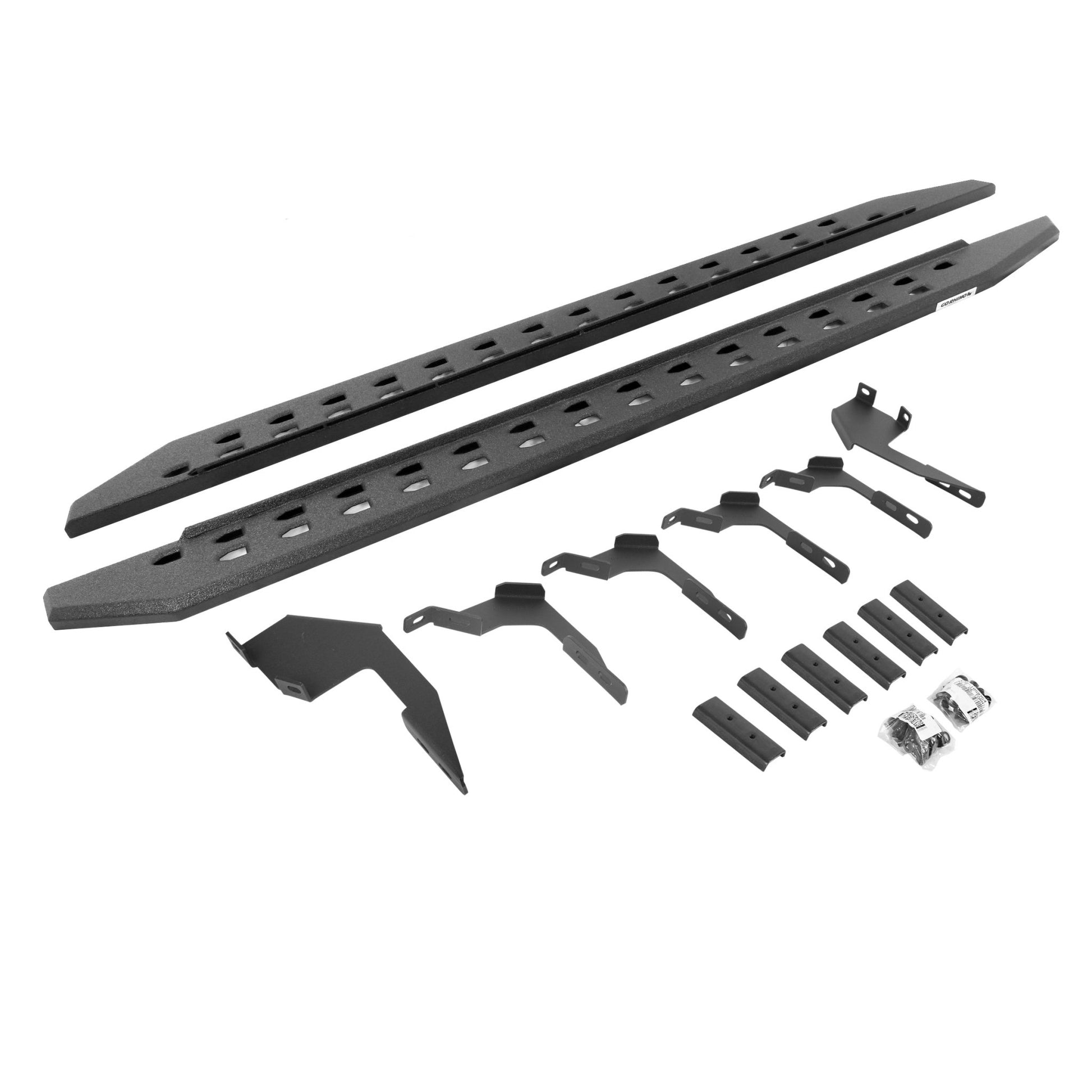 Go Rhino 69036880ST 2019 - 2024 Ford F150 Lariat/XL/XLT RB Series RB20 Slim Line Running Boards with Mounting Bracket Kit - Rugged Truck Gear