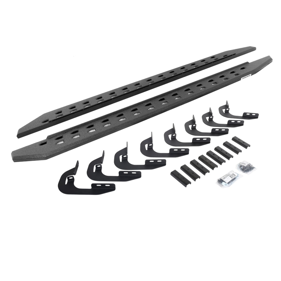 Go Rhino 69404787ST 2014 - 2018 GMC Sierra 1500 RB Series RB20 Slim Line Running Boards with Mounting Bracket Kit - Rugged Truck Gear