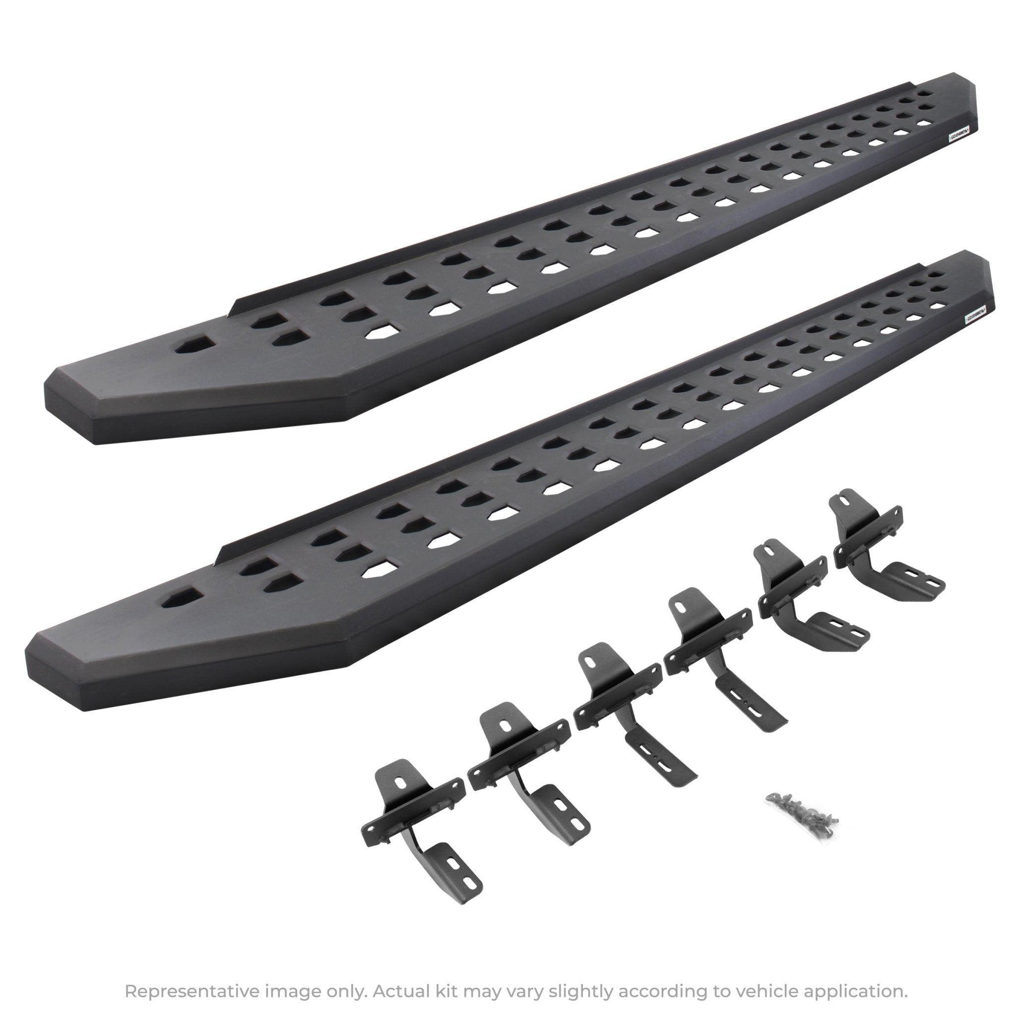 Go Rhino 69410687PC 2010 - 2024 Dodge Ram 2500/3500 RB Series RB20 Running Boards with Mounting Bracket Kit - Rugged Truck Gear