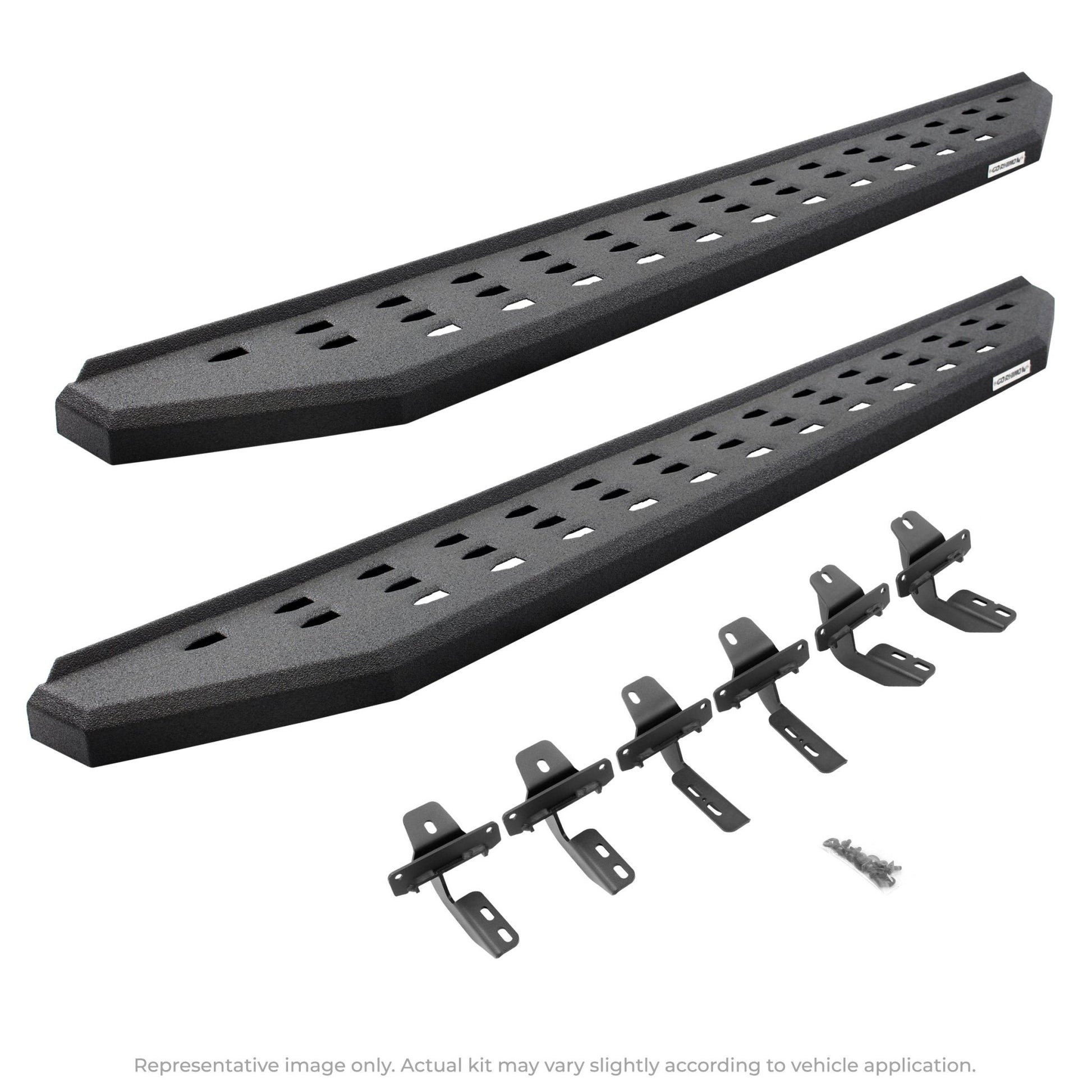 Go Rhino 69410687T 2010 - 2024 Dodge Ram 2500/3500 RB Series RB20 Running Boards with Mounting Bracket Kit - Rugged Truck Gear