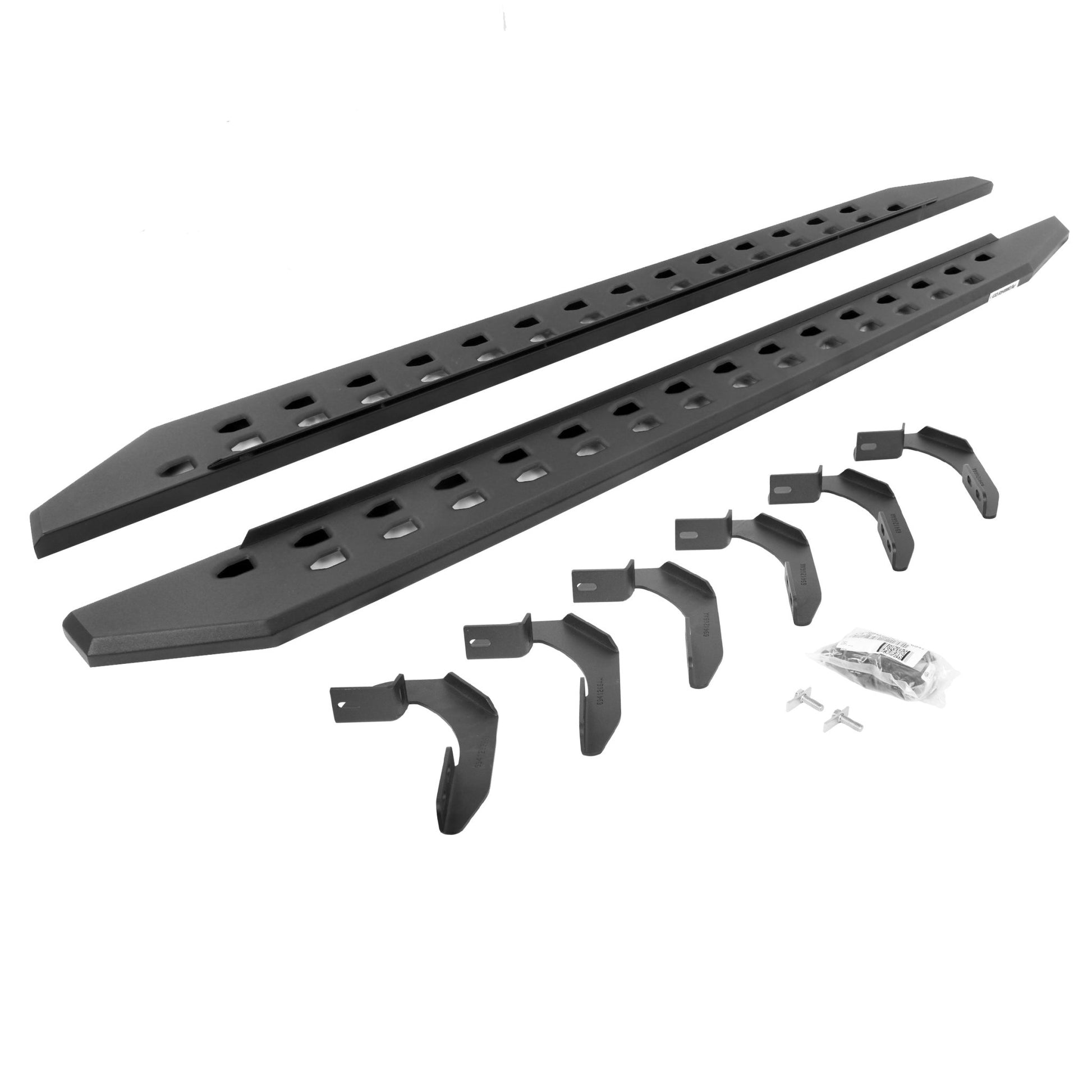 Go Rhino 69412680SPC 2010 - 2014 Ford F150 FX2/SVT Raptor RB Series RB20 Slim Line Running Boards with Mounting Bracket Kit - Rugged Truck Gear