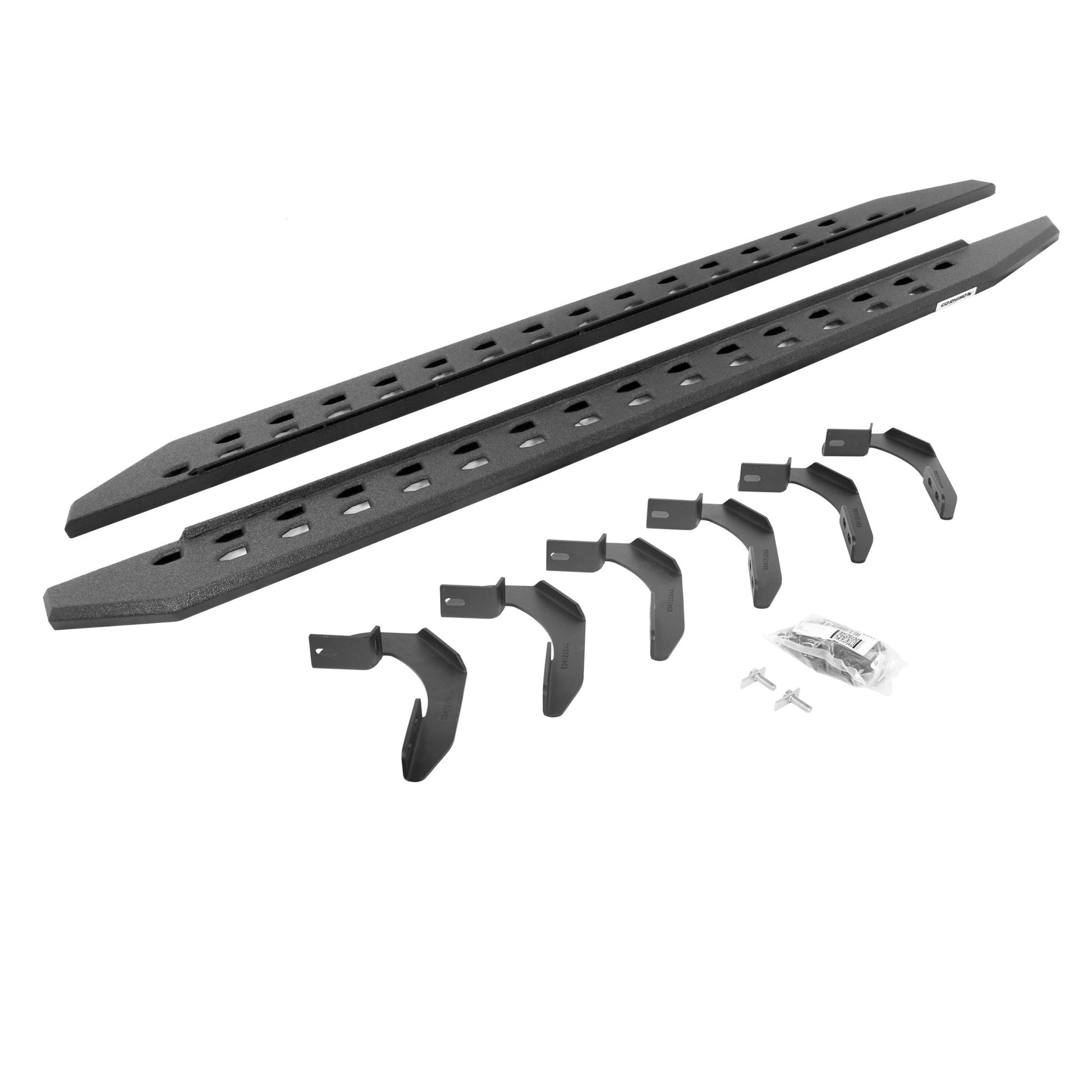 Go Rhino 69412680ST 2004 - 2014 Ford F150 FX4/Lariat/STX/XL/XLT RB Series RB20 Slim Line Running Boards with Mounting Bracket Kit - Rugged Truck Gear