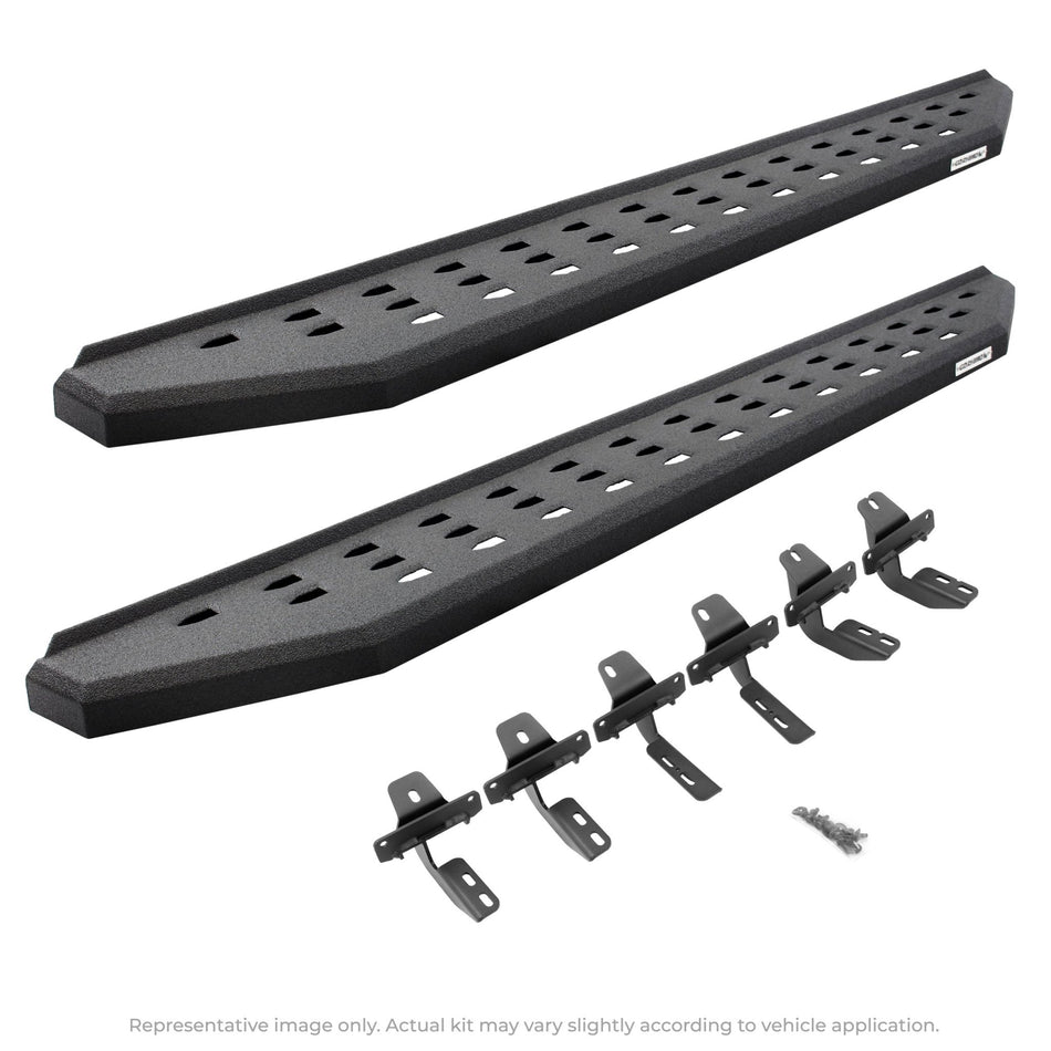Go Rhino 69412973T 2021 - 2024 Ford Bronco RB Series RB20 Running Boards with Mounting Bracket Kit - Rugged Truck Gear
