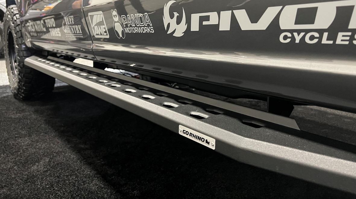 Go Rhino 69415587SPC 2017 - 2023 Ford F150 Limited RB Series RB20 Slim Line Running Boards with Mounting Bracket Kit - Rugged Truck Gear