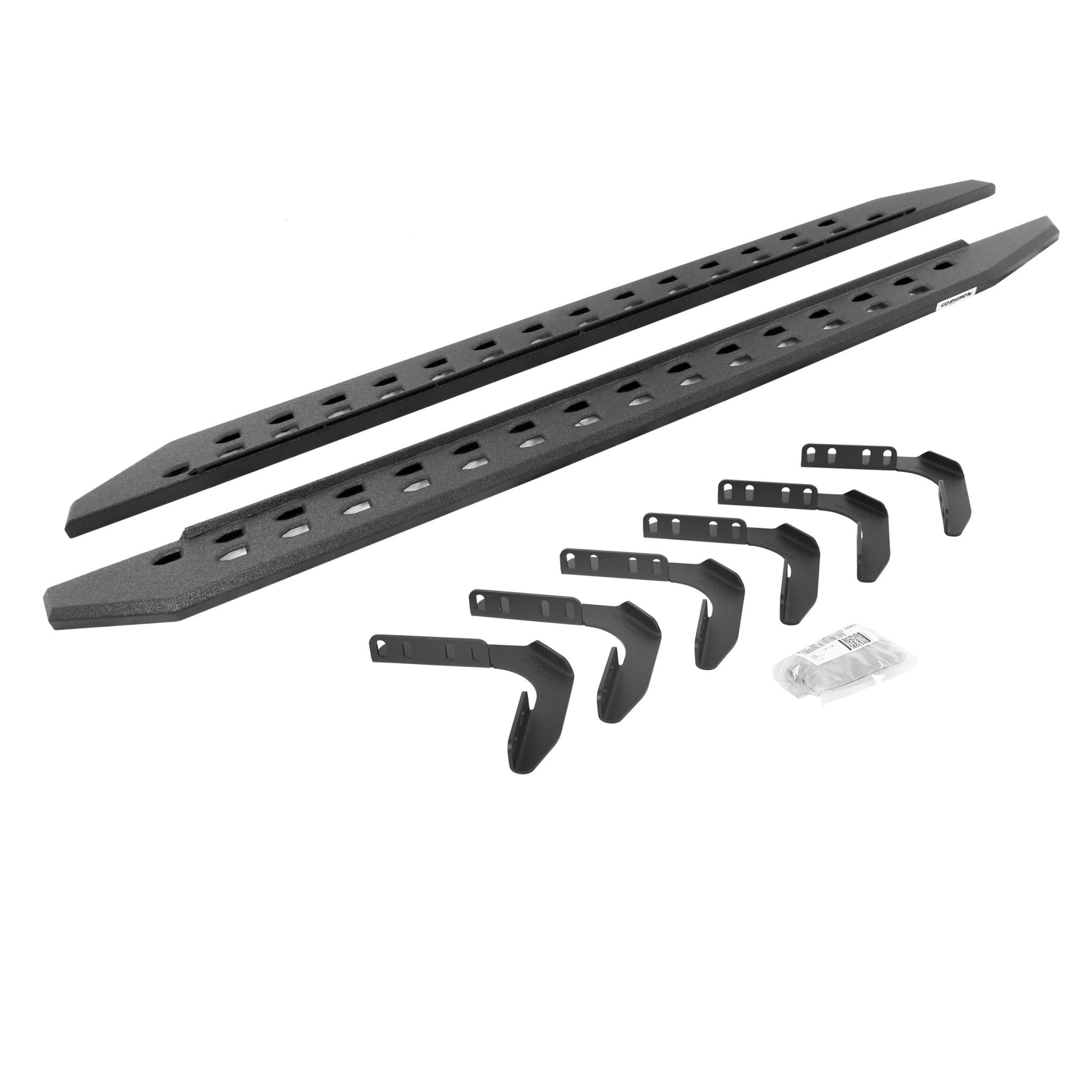 Go Rhino 69418087ST 1999 - 2016 Ford F250/F350 Super Duty RB Series RB20 Slim Line Running Boards with Mounting Bracket Kit - Rugged Truck Gear