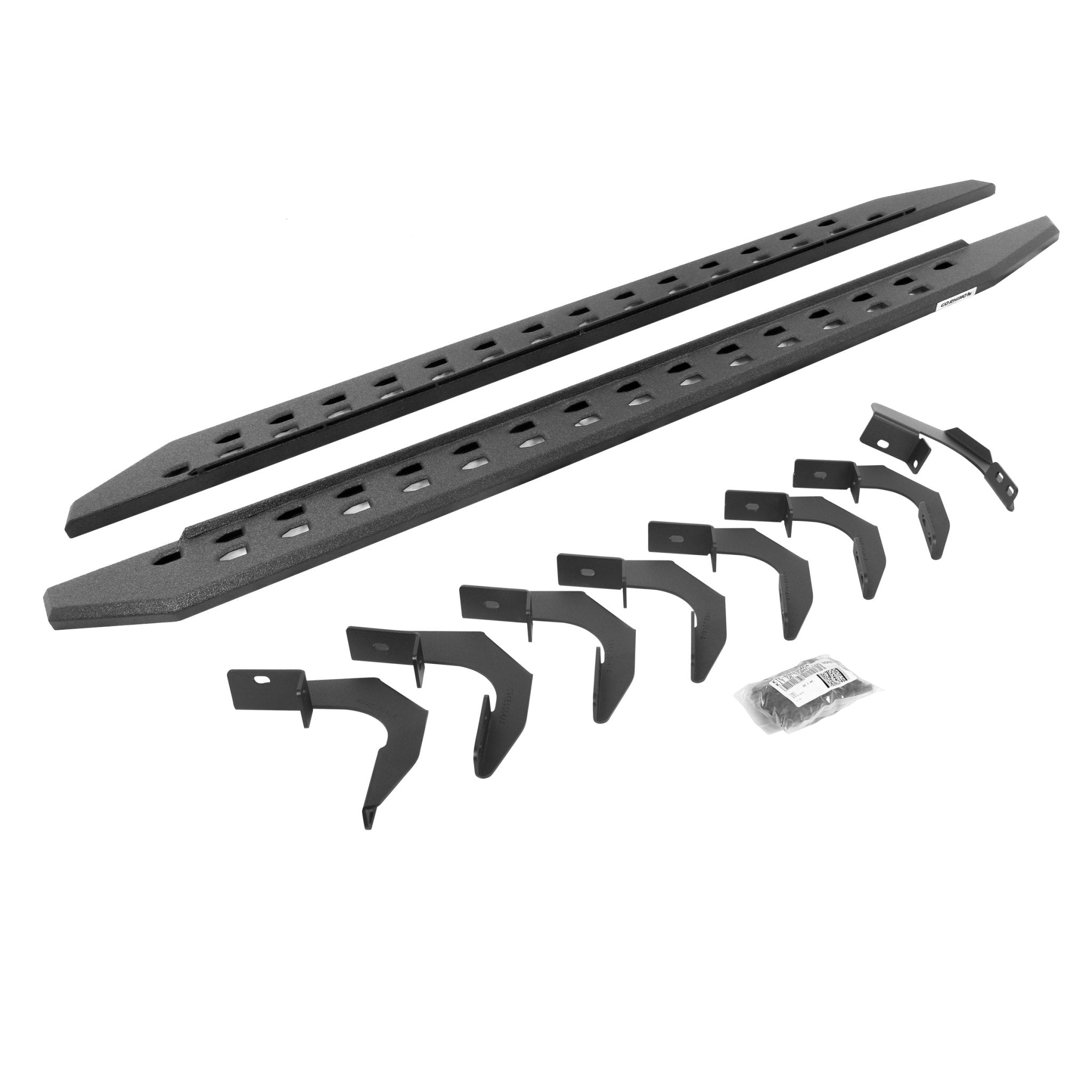 Go Rhino 69423580ST 2015 - 2024 Chevy Colorado RB Series RB20 Slim Line Running Boards with Mounting Bracket Kit - Rugged Truck Gear