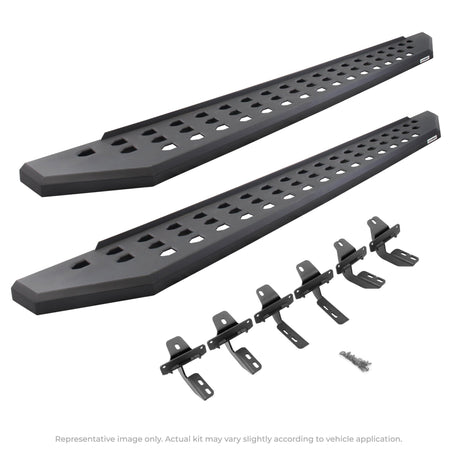 Go Rhino 69430687PC 2019 - 2024 Dodge Ram 1500 RB Series RB20 Running Boards with Mounting Bracket Kit - Rugged Truck Gear