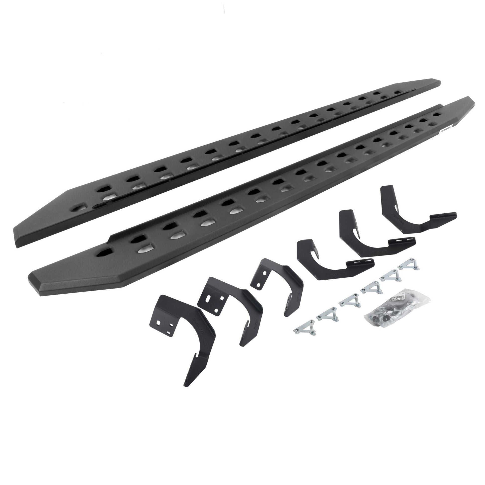 Go Rhino 69430687SPC 2019 - 2024 Dodge Ram 1500 RB Series RB20 Slim Line Running Boards with Mounting Bracket Kit - Rugged Truck Gear
