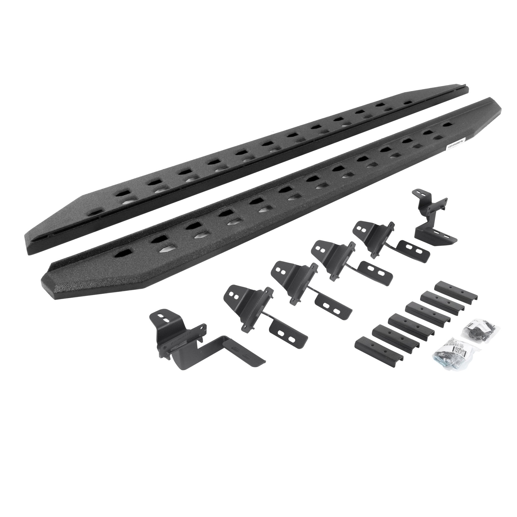 Go Rhino 69450568ST 2007 - 2018 Jeep Wrangler JK RB Series RB20 Slim Line Running Boards with Mounting Bracket Kit - Rugged Truck Gear