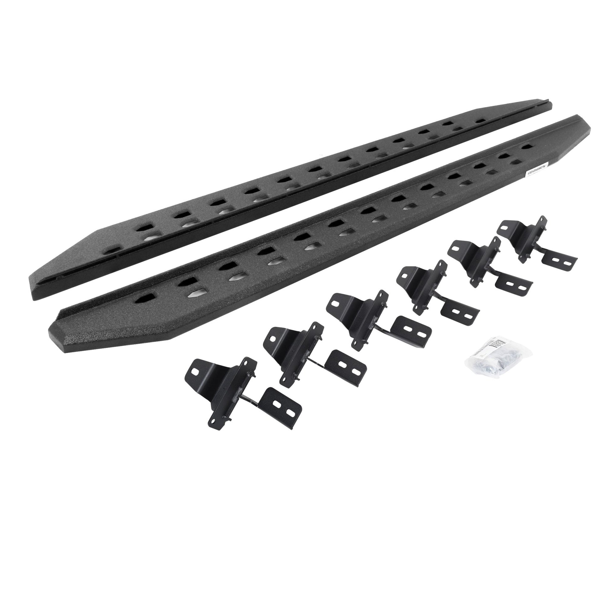 Go Rhino 69450673ST 2018 - 2024 Jeep Wrangler JL RB Series RB20 Slim Line Running Boards with Mounting Bracket Kit - Rugged Truck Gear
