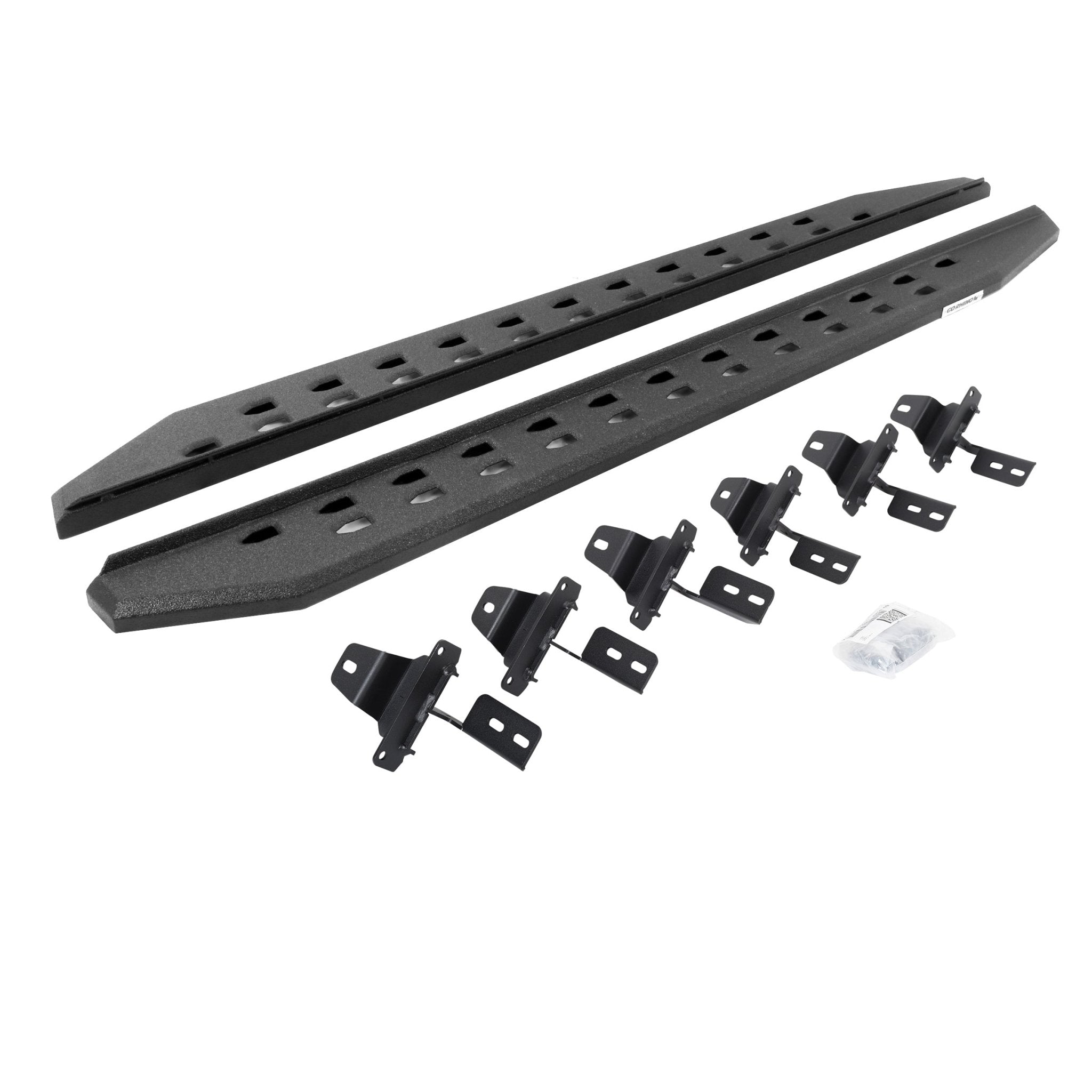 Go Rhino 69450673ST 2018 - 2024 Jeep Wrangler JL RB Series RB20 Slim Line Running Boards with Mounting Bracket Kit - Rugged Truck Gear