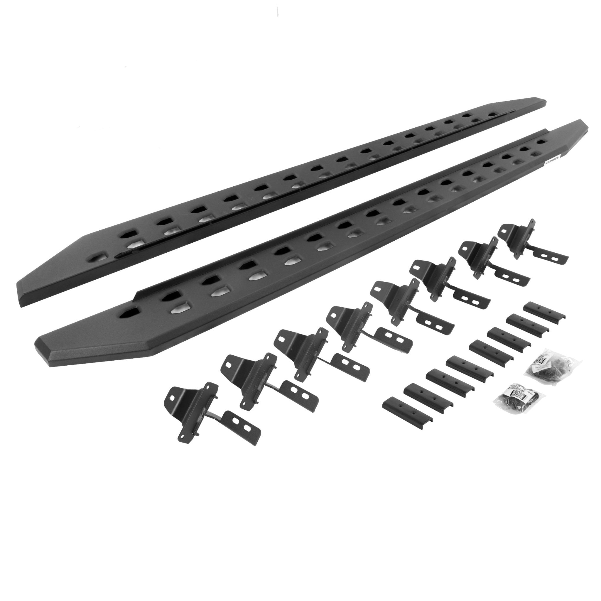 Go Rhino 69451687SPC 2020 - 2024 Jeep Gladiator JT RB Series RB20 Slim Line Running Boards with Mounting Bracket Kit - Rugged Truck Gear