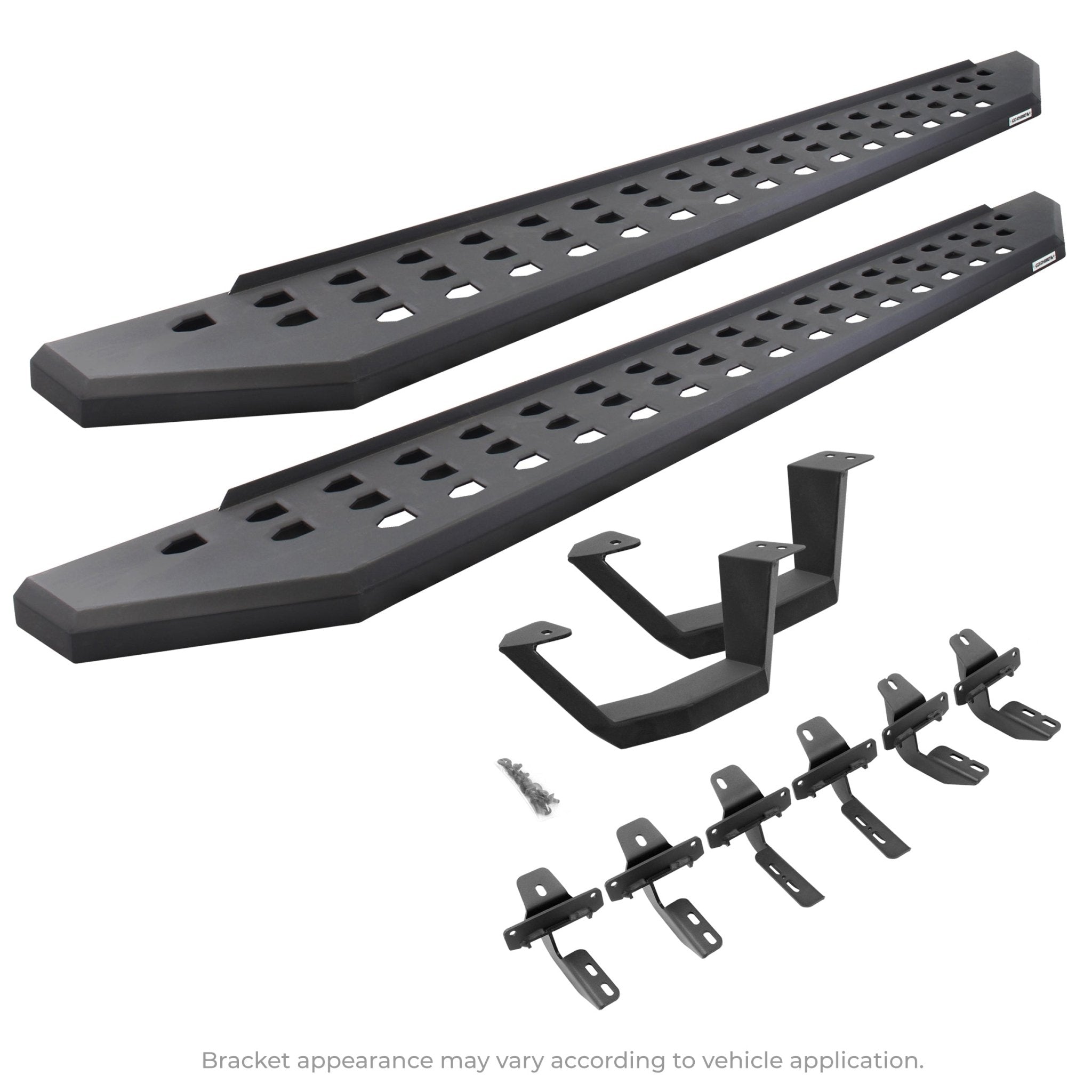 Go Rhino 6949264810PC 2007 - 2018 Jeep Wrangler JK RB Series RB20 Running Boards with Mounting Brackets, 1 Pair Drop Steps Kit - Rugged Truck Gear