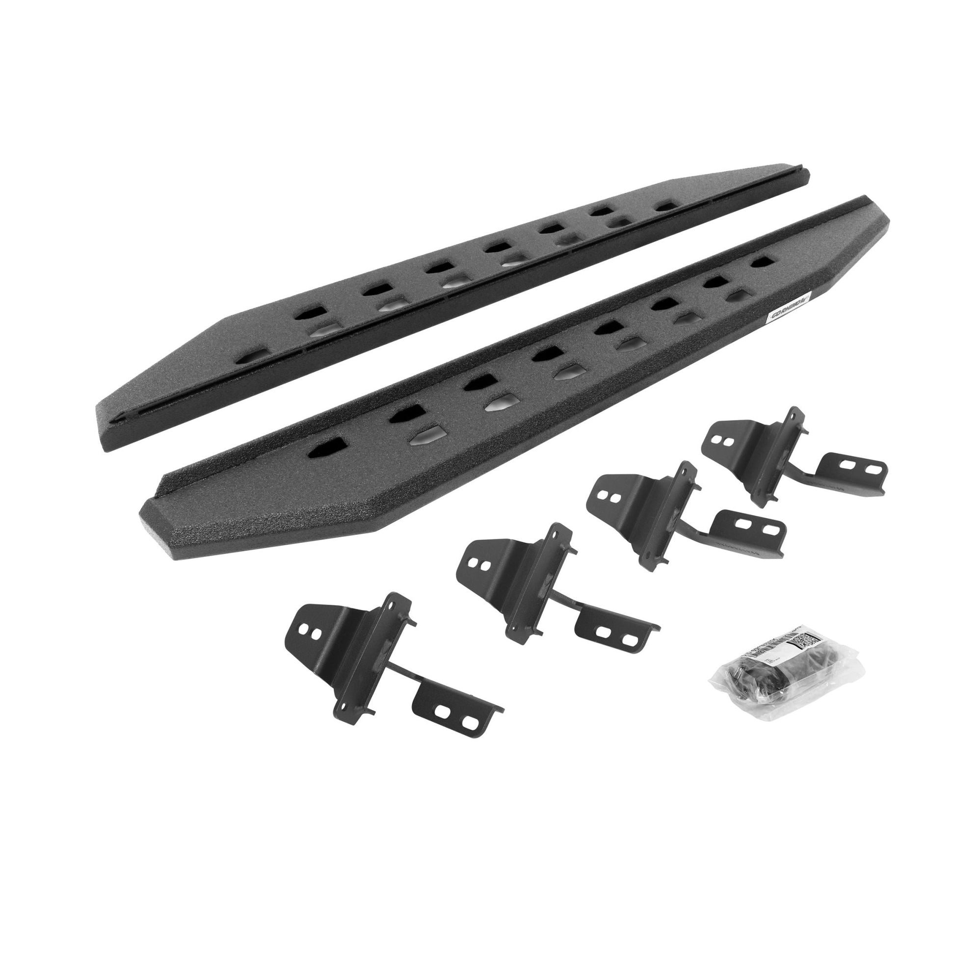 Go Rhino 69492648ST 2007 - 2018 Jeep Wrangler JK RB Series RB20 Slim Line Running Boards with Mounting Bracket Kit - Rugged Truck Gear