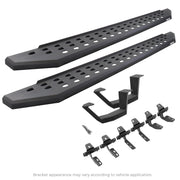 Go Rhino 6949274810PC 2018 - 2024 Jeep Wrangler JL RB Series RB20 Running Boards with Mounting Brackets, 1 Pair Drop Steps Kit - Rugged Truck Gear