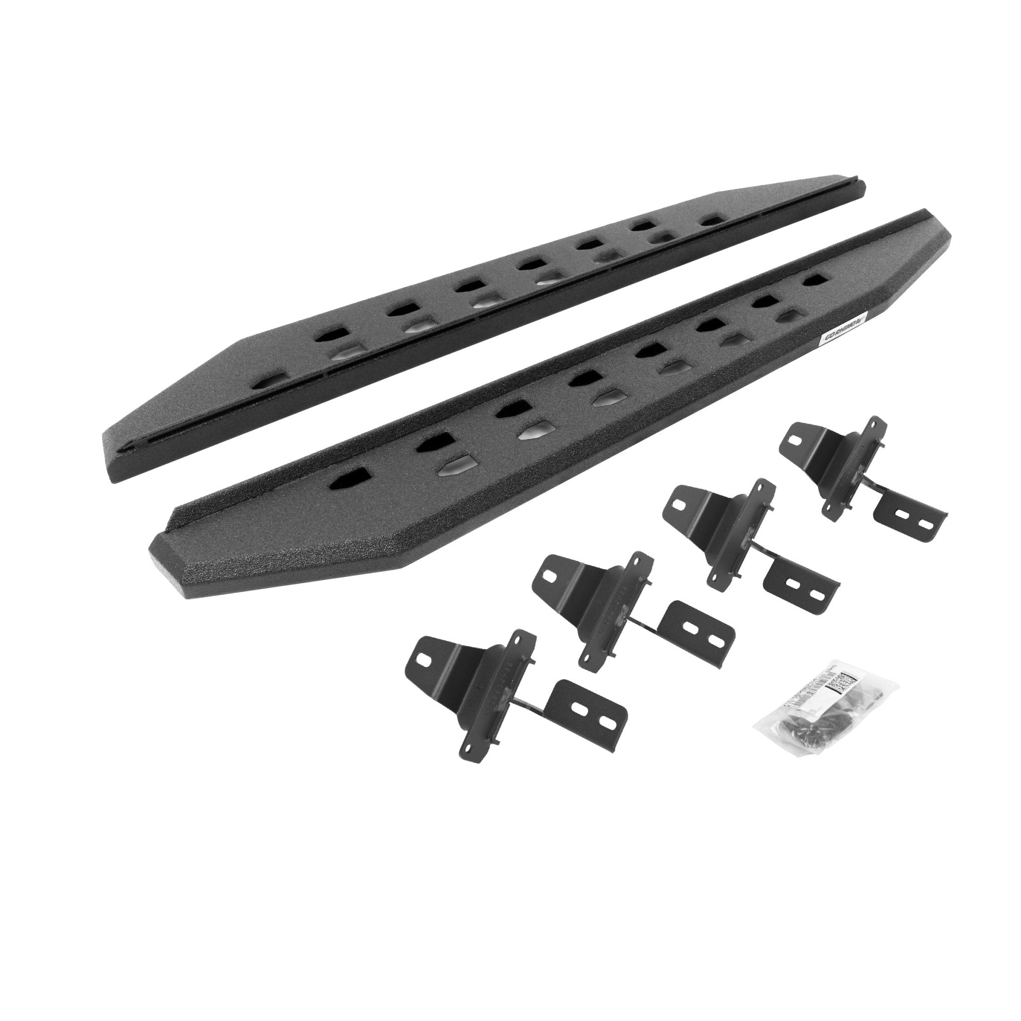 Go Rhino 69492748ST 2018 - 2024 Jeep Wrangler JL RB Series RB20 Slim Line Running Boards with Mounting Bracket Kit - Rugged Truck Gear