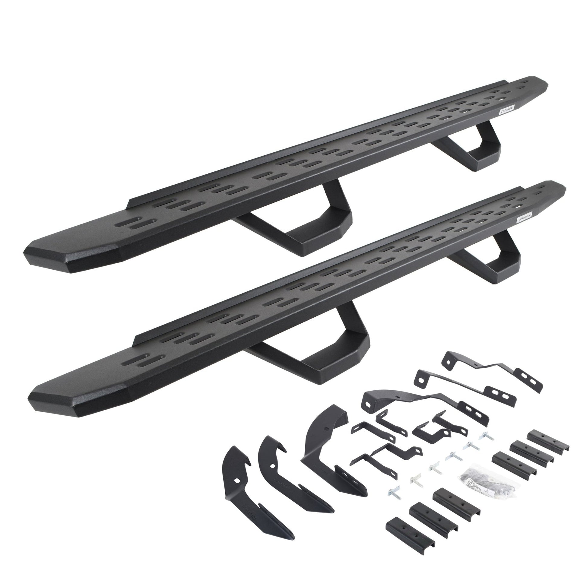 Go Rhino 6960428020PC 2015 - 2019 GMC Sierra 2500 HD RB Series RB30 Running Boards with Mounting Brackets, 2 Pairs Drop Steps Kit - Rugged Truck Gear