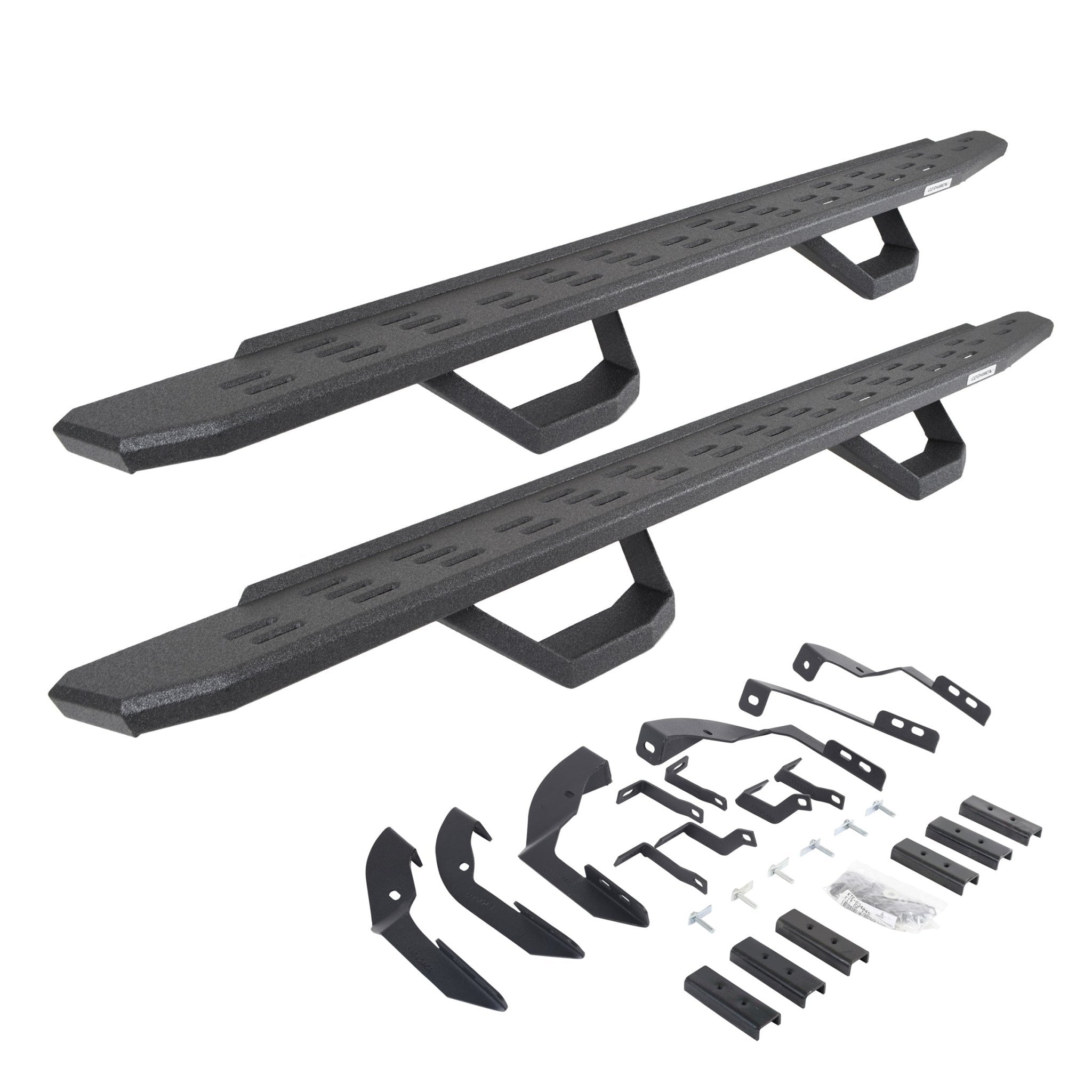 Go Rhino 6960428020T 2015 - 2019 Chevy Silverado 2500 HD RB Series RB30 Running Boards with Mounting Brackets, 2 Pairs Drop Steps Kit - Rugged Truck Gear