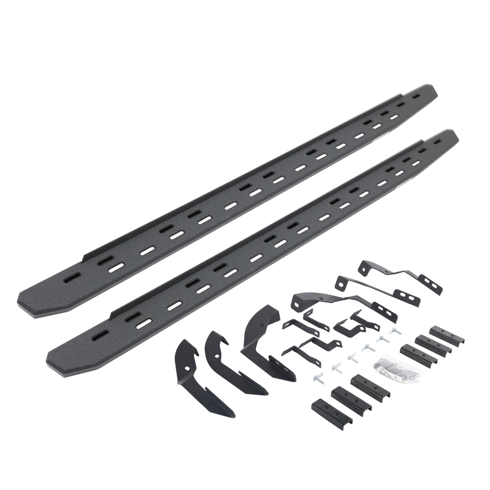 Go Rhino 69604280ST 2015 - 2019 Chevy Silverado 2500 HD RB Series RB30 Slim Line Running Boards with Mounting Bracket Kit - Rugged Truck Gear