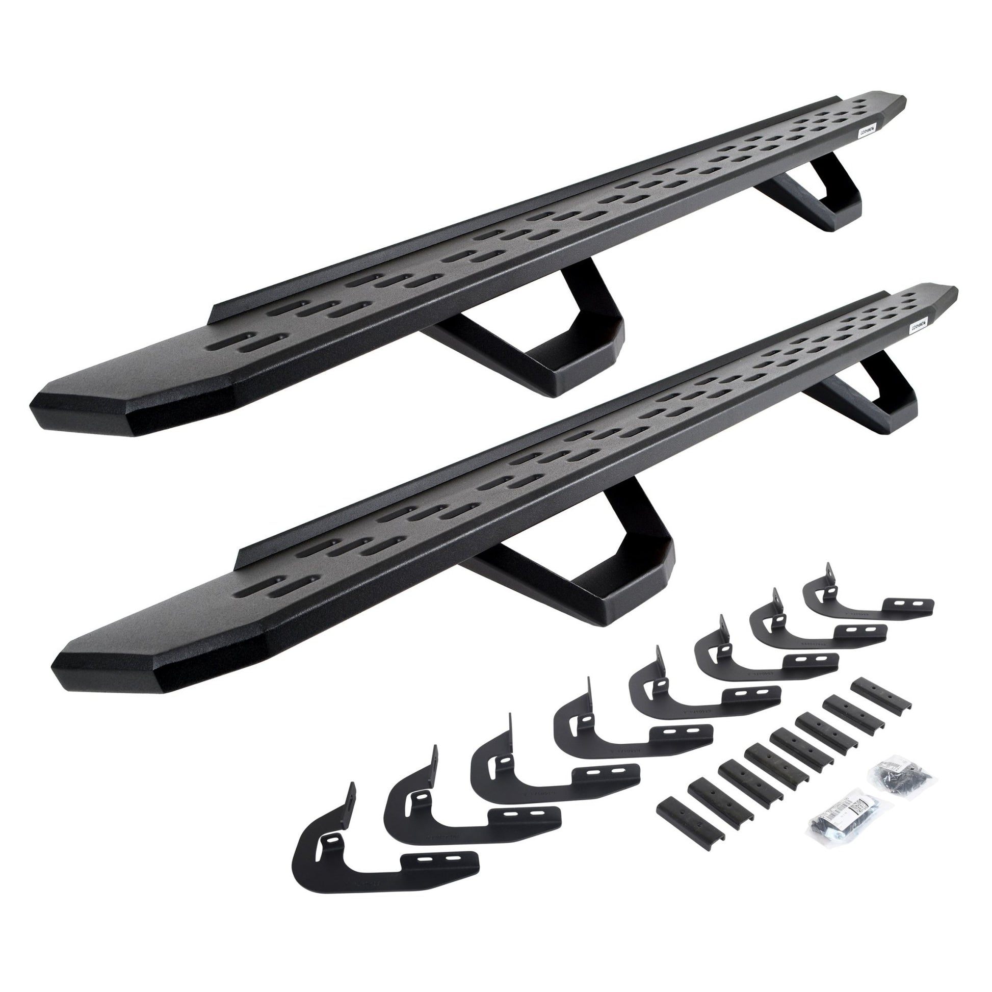 Go Rhino 6960478720PC 2014 - 2018 Chevy Silverado 1500 RB Series RB30 Running Boards with Mounting Brackets, 2 Pairs Drop Steps Kit - Rugged Truck Gear