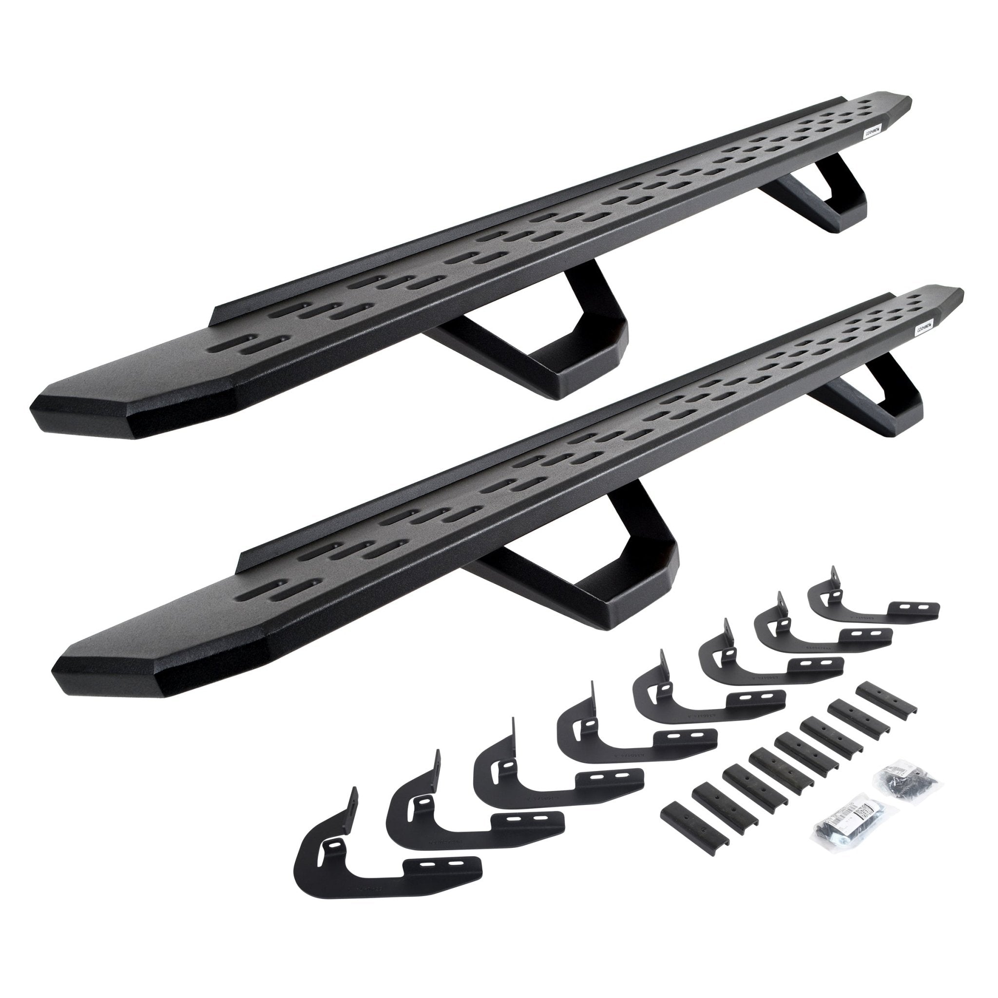 Go Rhino 6960478720PC 2014 - 2018 Chevy Silverado 1500 RB Series RB30 Running Boards with Mounting Brackets, 2 Pairs Drop Steps Kit - Rugged Truck Gear