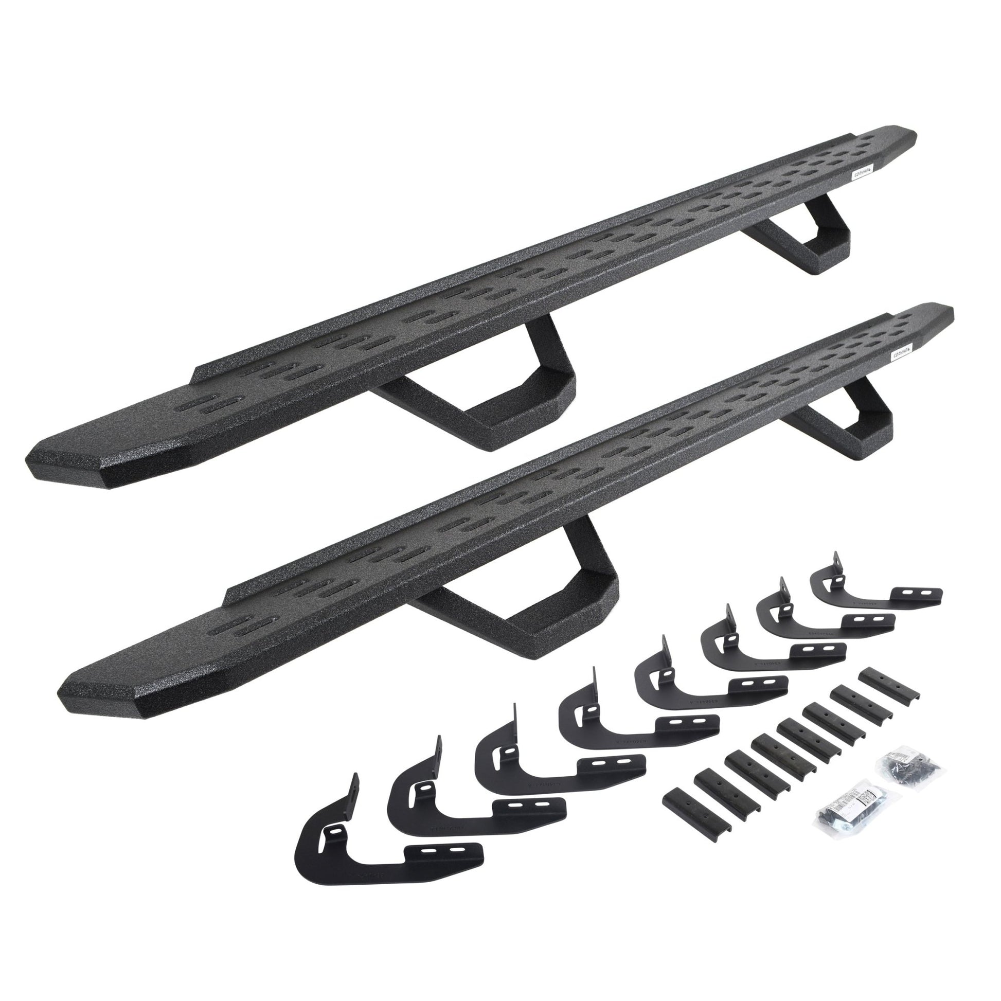 Go Rhino 6960478720T 2015 - 2019 GMC Sierra 2500/3500 HD RB Series RB30 Running Boards with Mounting Brackets, 2 Pairs Drop Steps Kit - Rugged Truck Gear