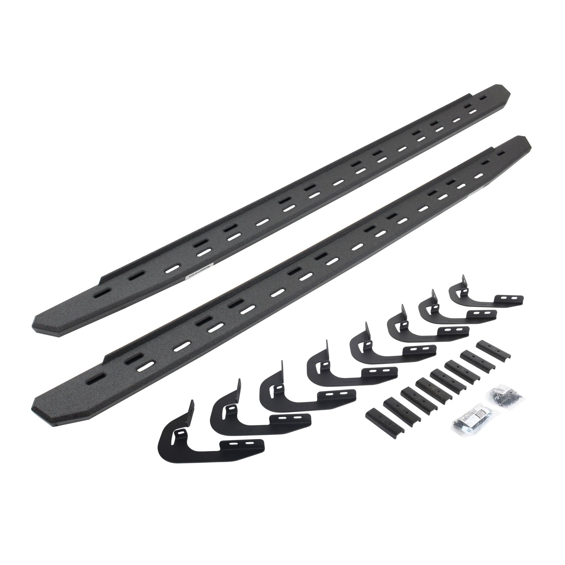 Go Rhino 69604787ST 2015 - 2019 Chevy Silverado 2500/3500 HD RB Series RB30 Slim Line Running Boards with Mounting Bracket Kit - Rugged Truck Gear