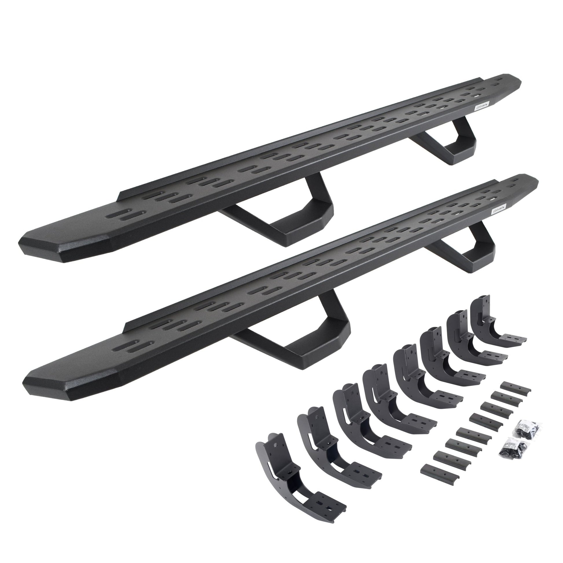 Go Rhino 6960488020PC 2019 - 2024 Chevy Silverado 1500 RB Series RB30 Running Boards with Mounting Brackets, 2 Pairs Drop Steps Kit - Rugged Truck Gear